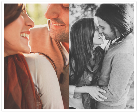 sunset engagement session