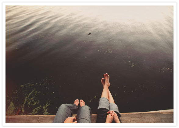 lakeside engagement session