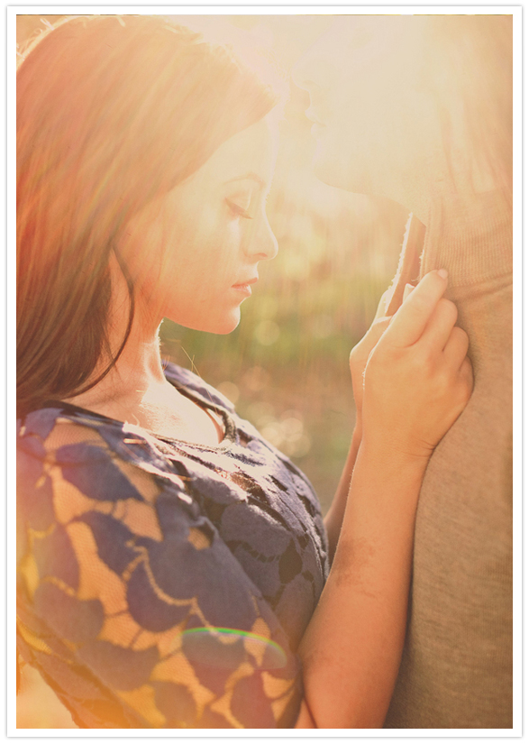 sunset engagement session