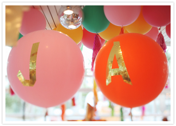 initialed balloons