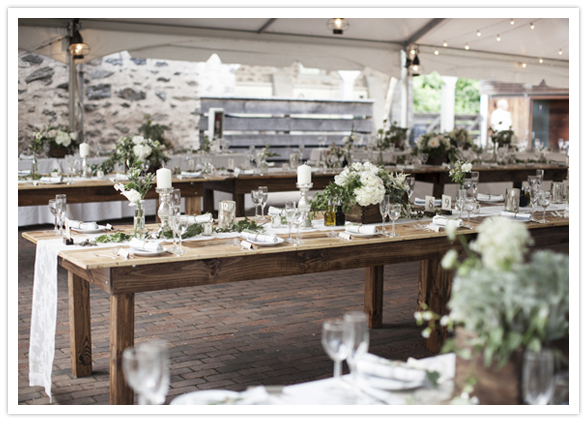 rustic wedding reception