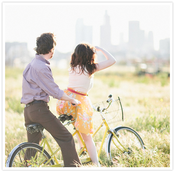 bike riding anniversary shoot