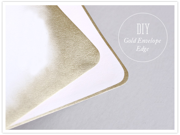 DIY gold envelope edge