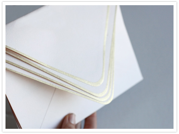 DIY gold envelope edge