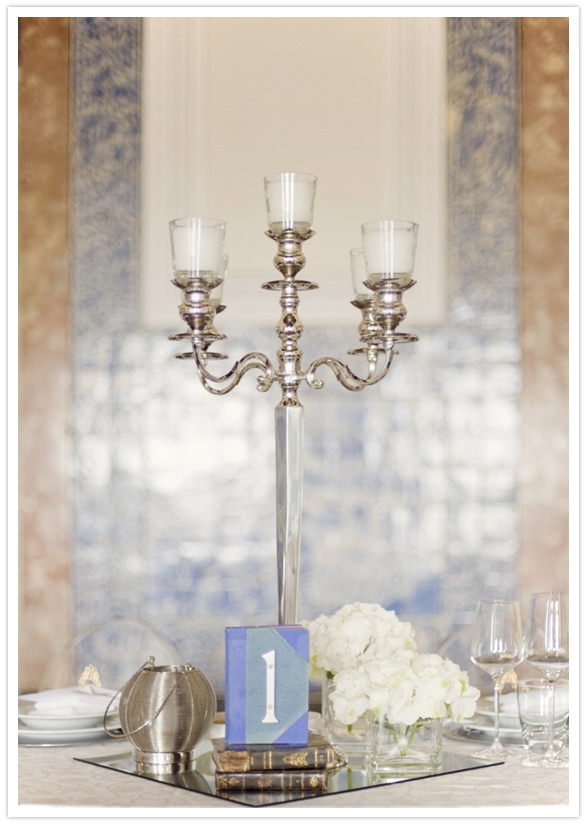 large candelabra centerpiece