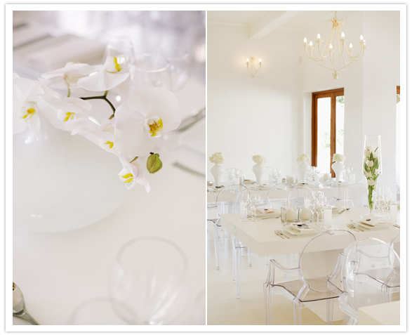 all white tablescape