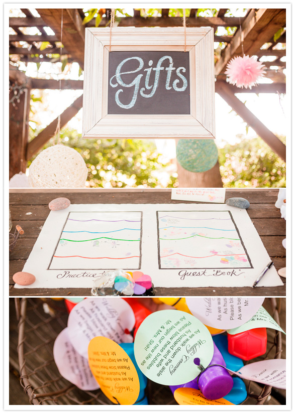 guest message board and gift bubbles