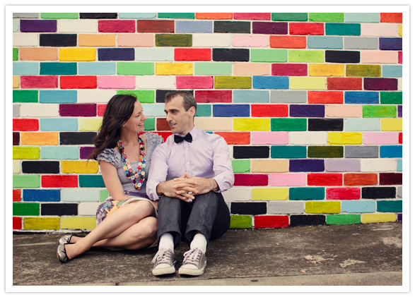 colorful engagement shoot