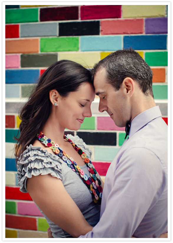 colorful engagement shoot