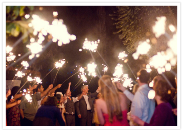 festive wedding sparklers