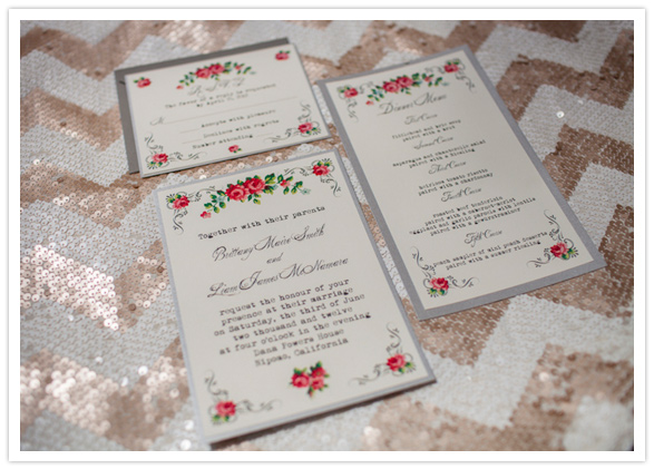 floral printed invitations