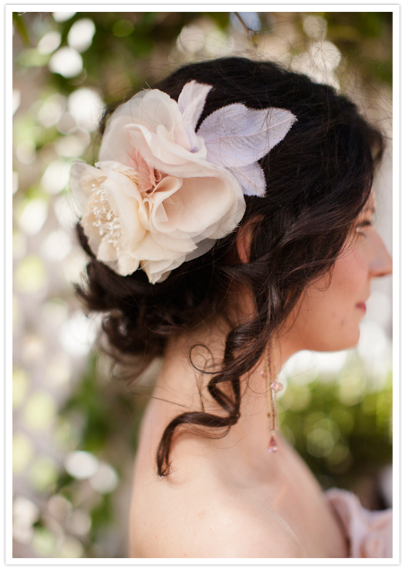large floral hairpiece 