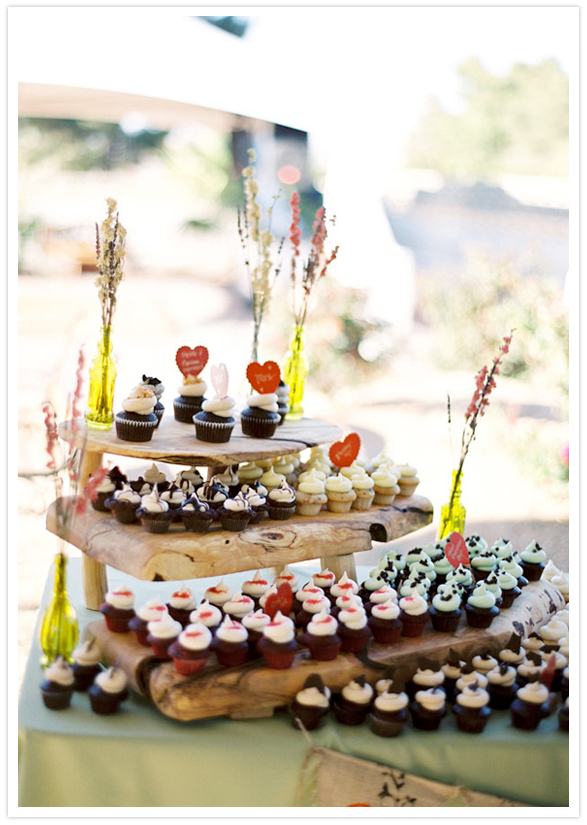tiered mini cupcake display