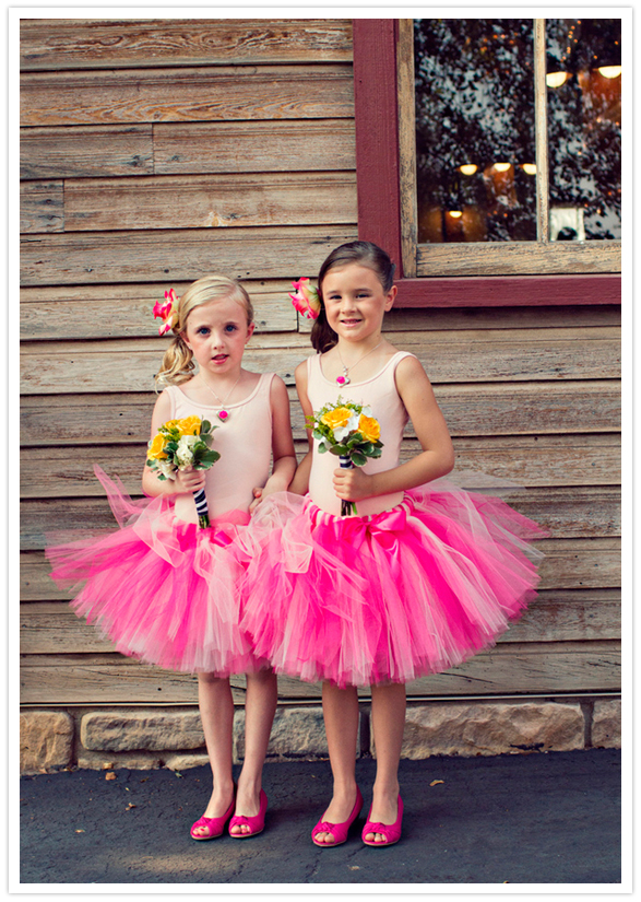 pink tutu flower girls