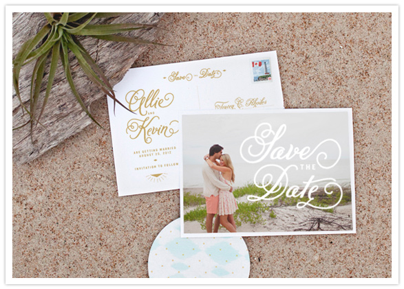 beach-side save the dates