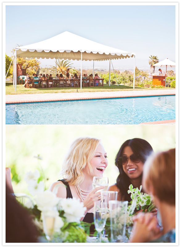 poolside bridal breakfast