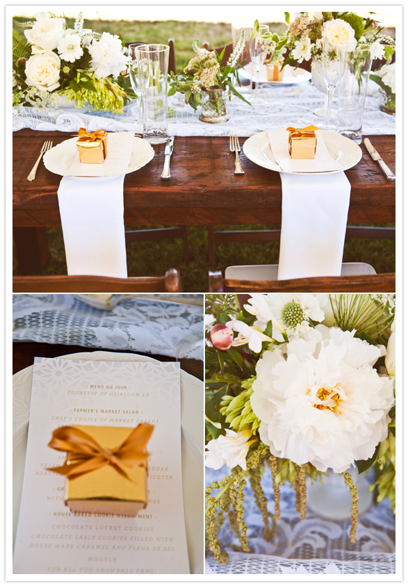 mini  gold box table settings