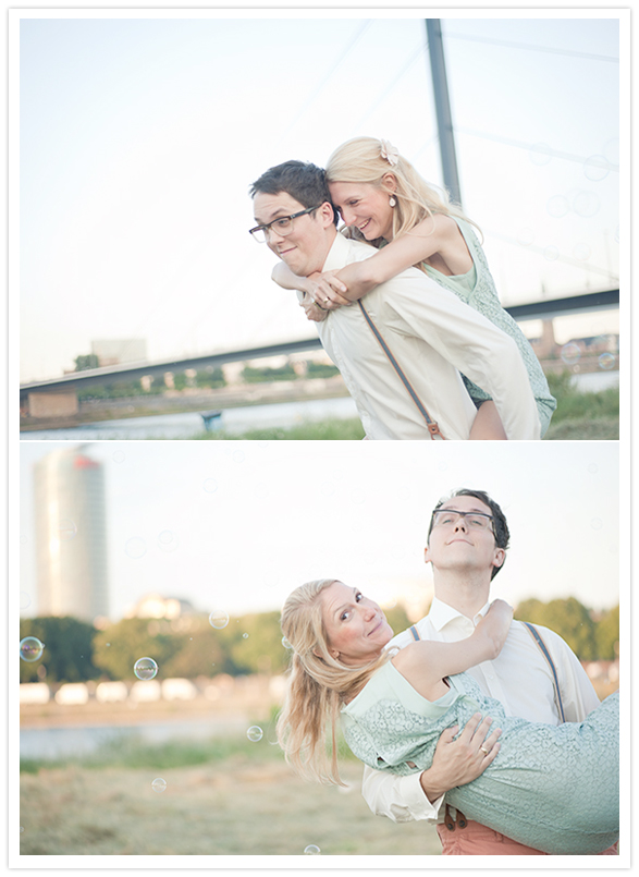 playful outdoor engagement session
