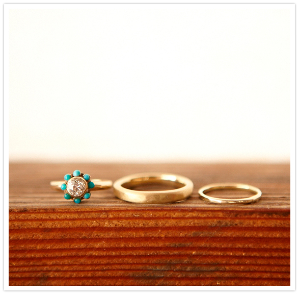 turquoise surround engagement ring