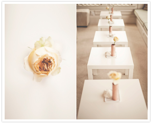 delicate rose coffee table centerpieces