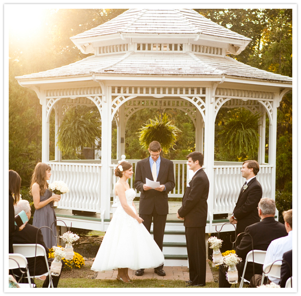 outdoor gazebo wedding ceremony