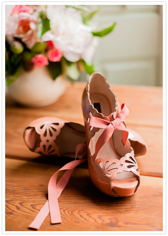 eyelet coral heels