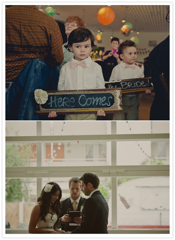 "here comes the bride" chalkboard signs