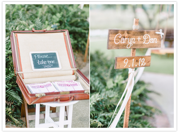 ceremony sign and custom printed programs
