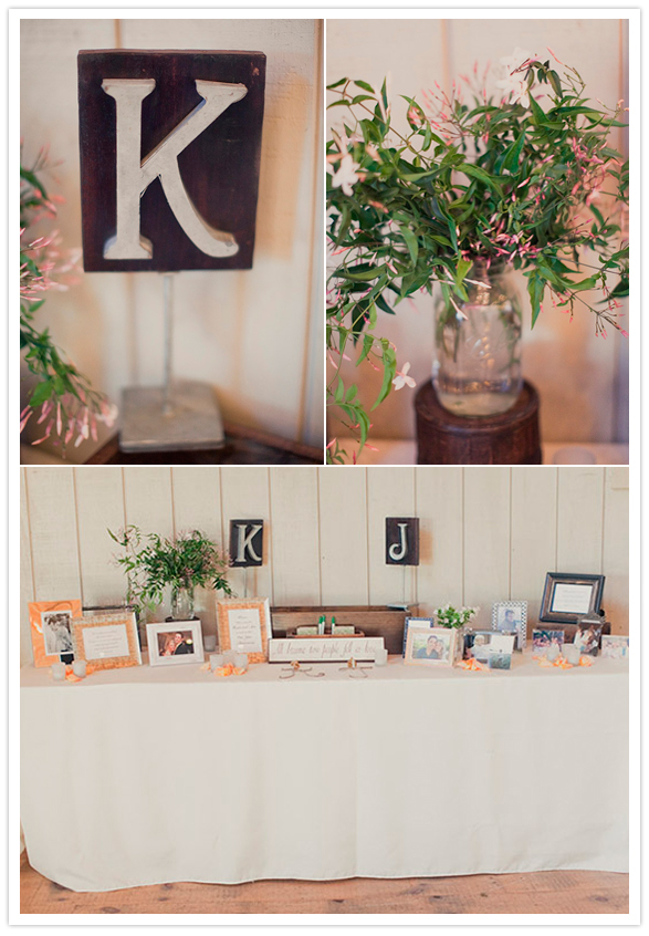monogram canvases and framed family photos