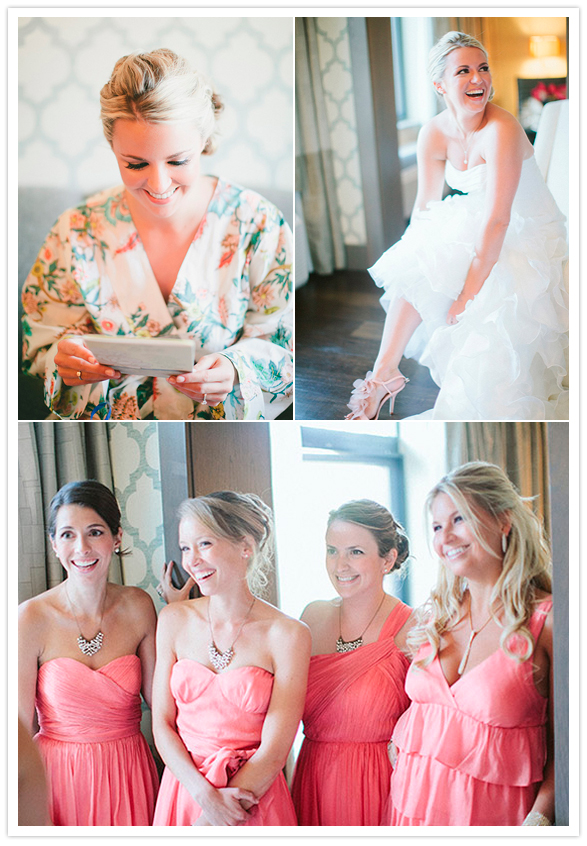 hues of pink bridesmaid dresses