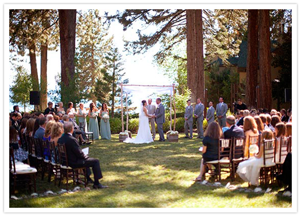 outdoor Lake Tahoe wedding ceremony