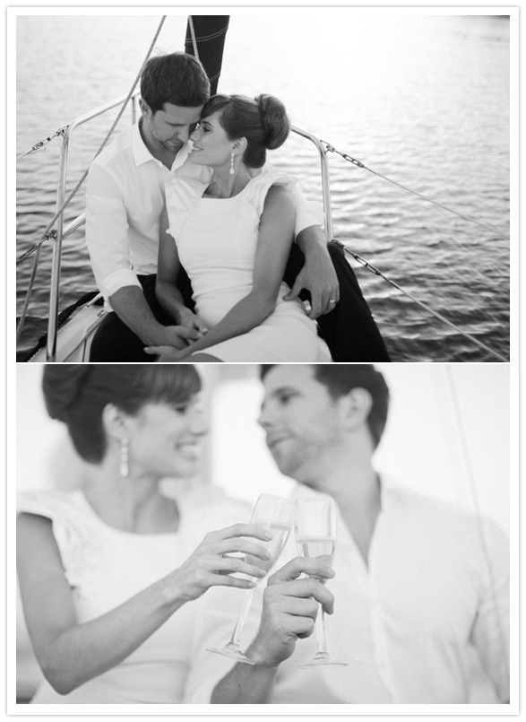 romantic boat reception for two
