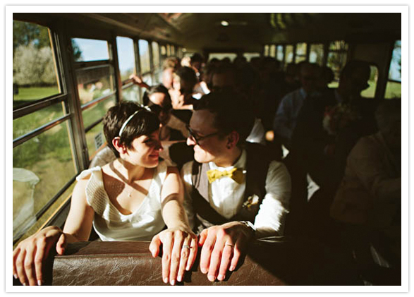 school bus wedding transportation
