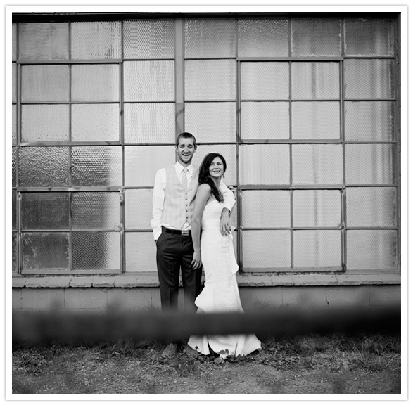 warehouse wedding portraits