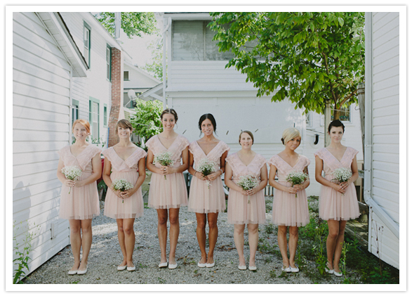 ASOS pink lace bridesmaid dresses