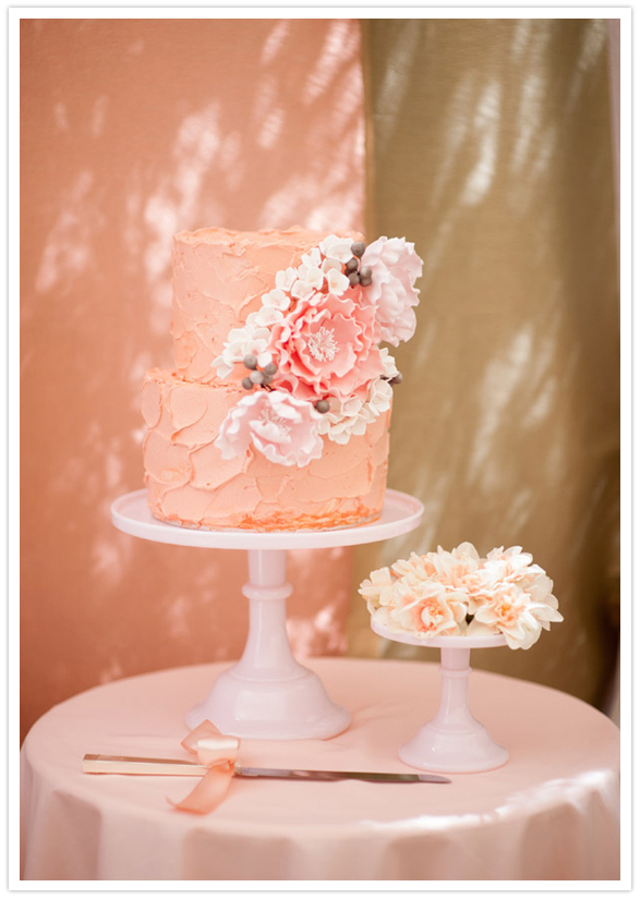 Sweet Bloom peach and floral cake
