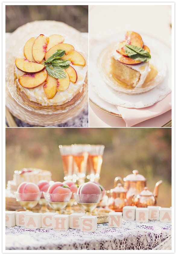 Peach and plum wedding inspiration