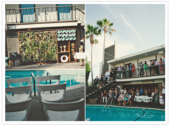 The Pearl Hotel poolside wedding ceremony