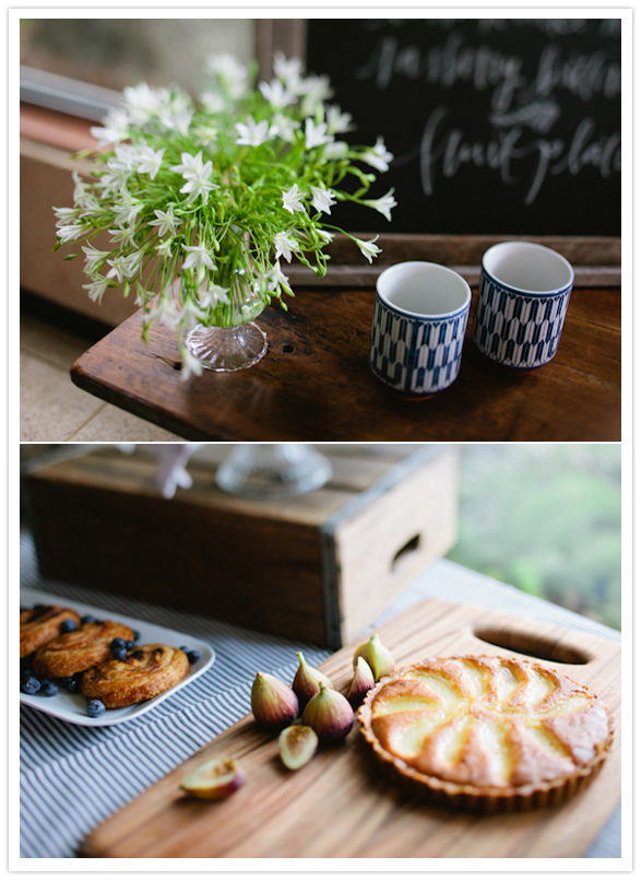 fig pie and blueberry scones