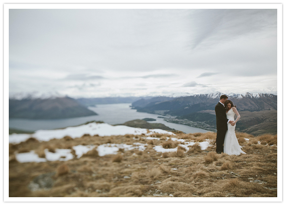 mountaintop wedding portrait