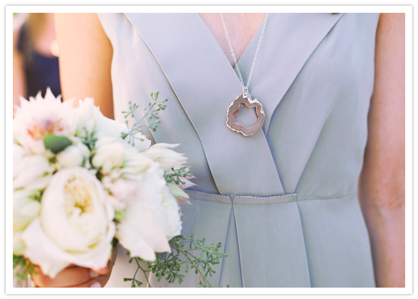 natural crystal and stone bridesmaid necklaces