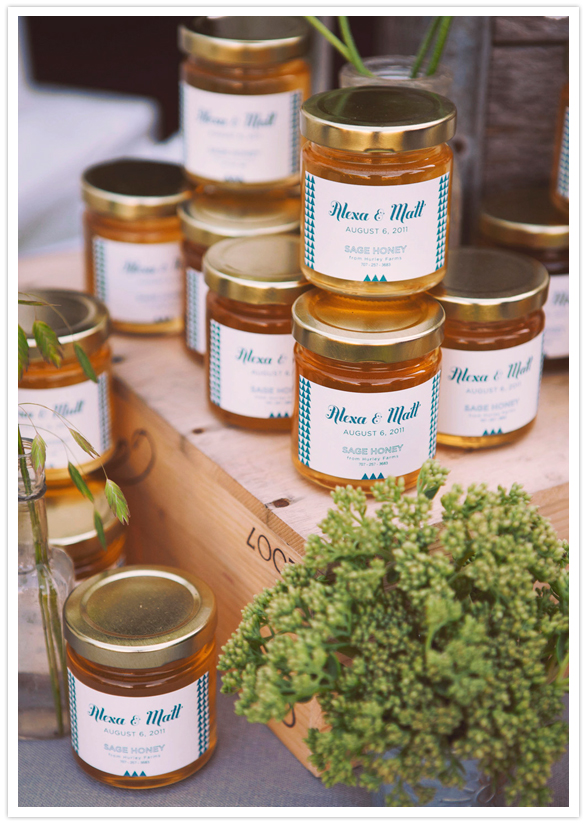 custom labeled sage honey jars