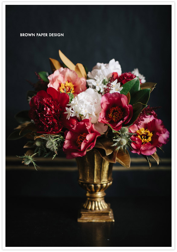 Winter peony bouquet 