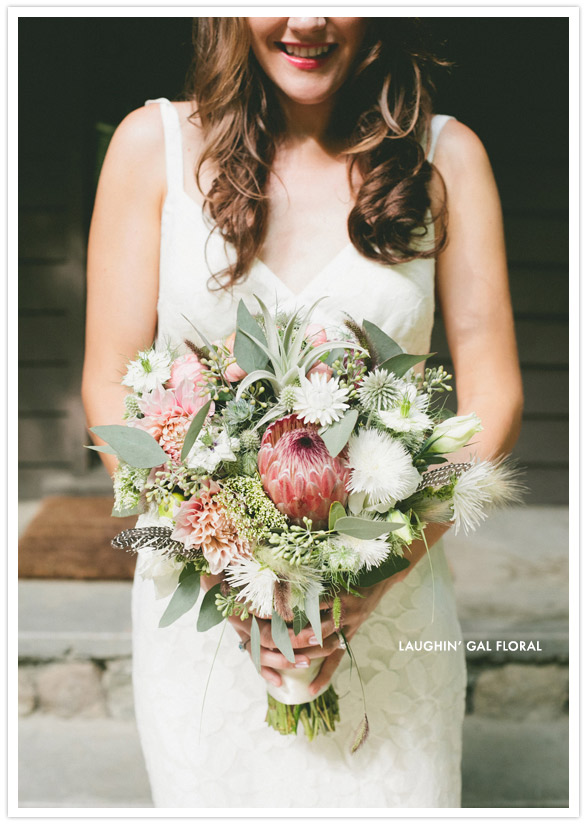 boho floral bouquet by Laughin’ Gal Floral