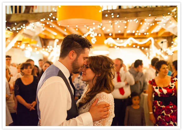 hanging twinkle lights and the first dance