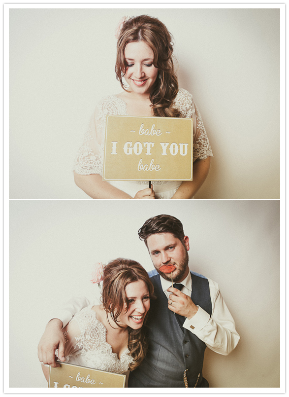 "I got you babe" photo booth sign