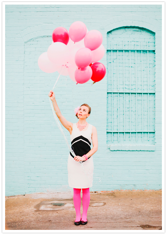 pink tights and balloons