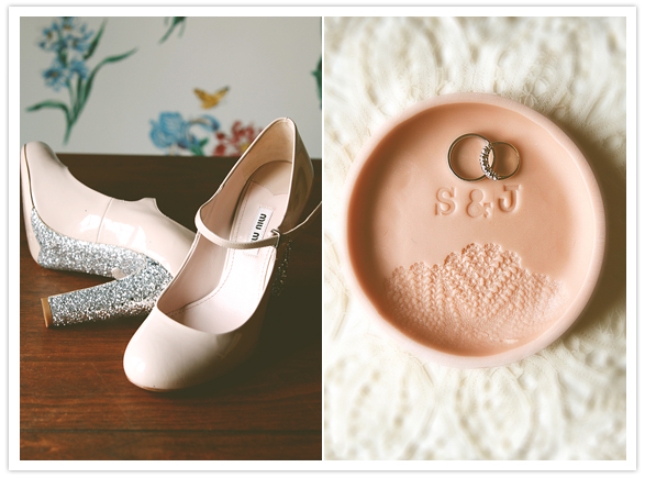 Miu Miu pale pink and sparkle wedding shoes