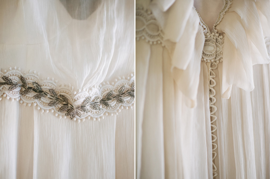 embroidered wedding dress detail and loop buttons