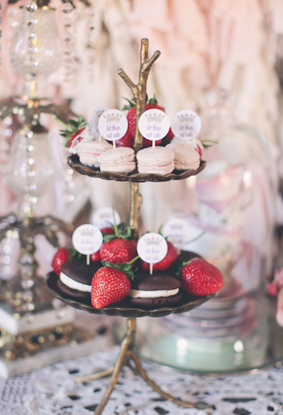 strawberry, whoopee pie and macaron tower